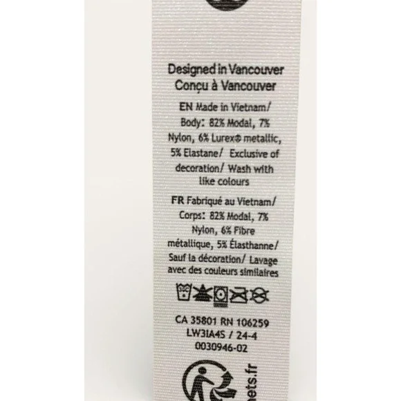 Lululemon Hold Tight LS Shirt Womens 4 Beige Shimmer Sparkle Long Sleeve - Picture 4 of 5